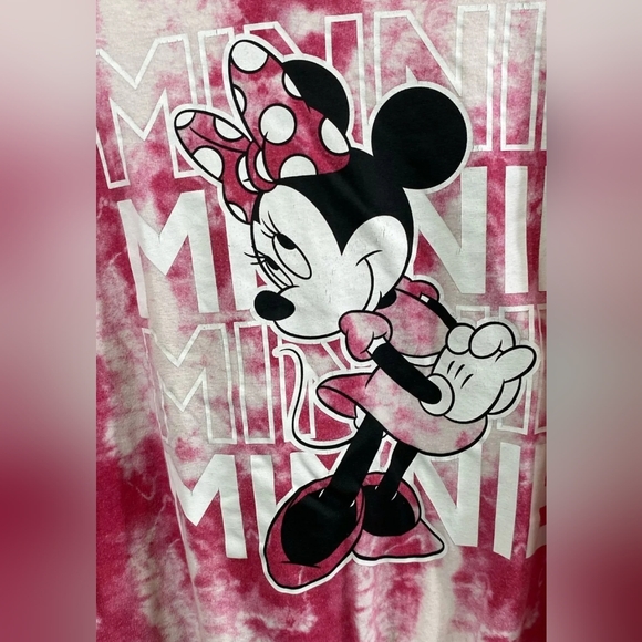 From DISNEY Pink Tie-Dye Women's Top MINNIE MOUSE XXL - Picture 4 of 7